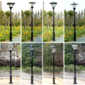 Poste de luz de jardín de patio Pole de luz al aire libre Post de lámpara LED decorativa clásica